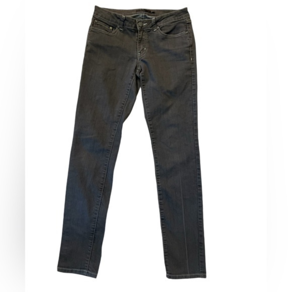 Prana 5 Pocket Denim Jeans size 4 Gray 30.5” Inseam Skinny Leg